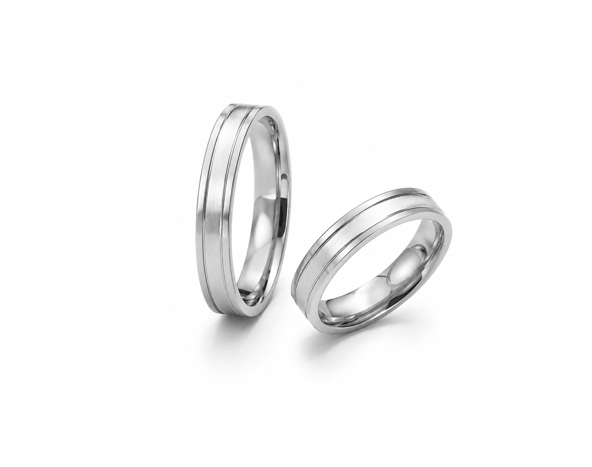 Alianças em Ouro 18k Ouro Amarelo e Ouro Branco