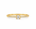 Anel de Noivado Imperial em Ouro 18K com Moissanite