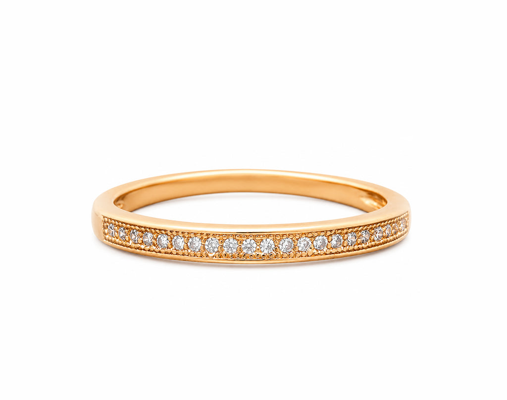 Anel Aparador Verona em Ouro 18K com Moissanite
