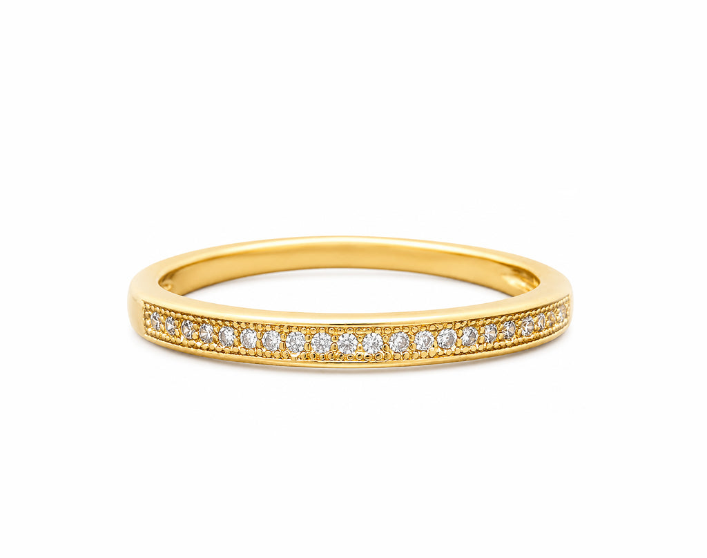 Anel Aparador Verona em Ouro 18K com Moissanite
