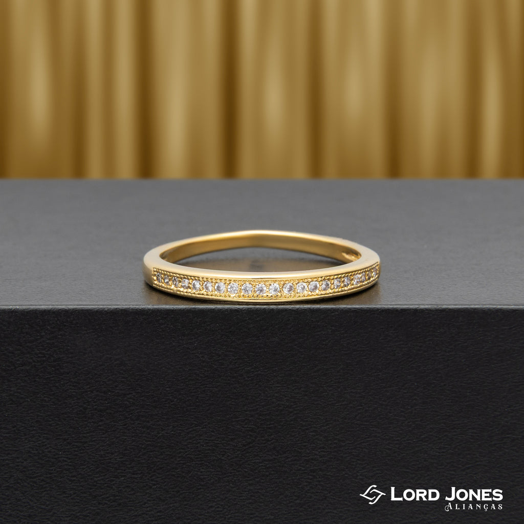 Anel Aparador Verona em Ouro 18K com Moissanite