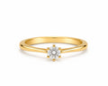 Anel de Noivado em Ouro 18K com Moissanite