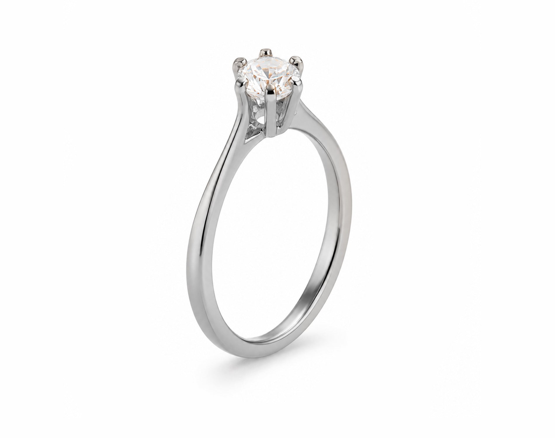 Anel de Noivado em Ouro 18K com Moissanite