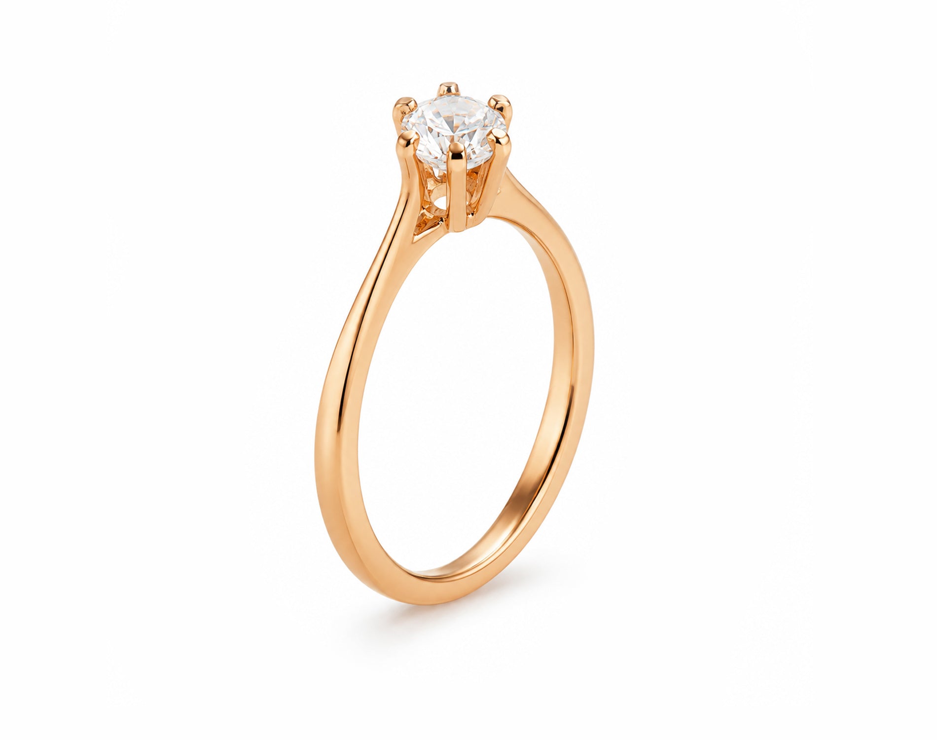Anel de Noivado em Ouro 18K com Moissanite