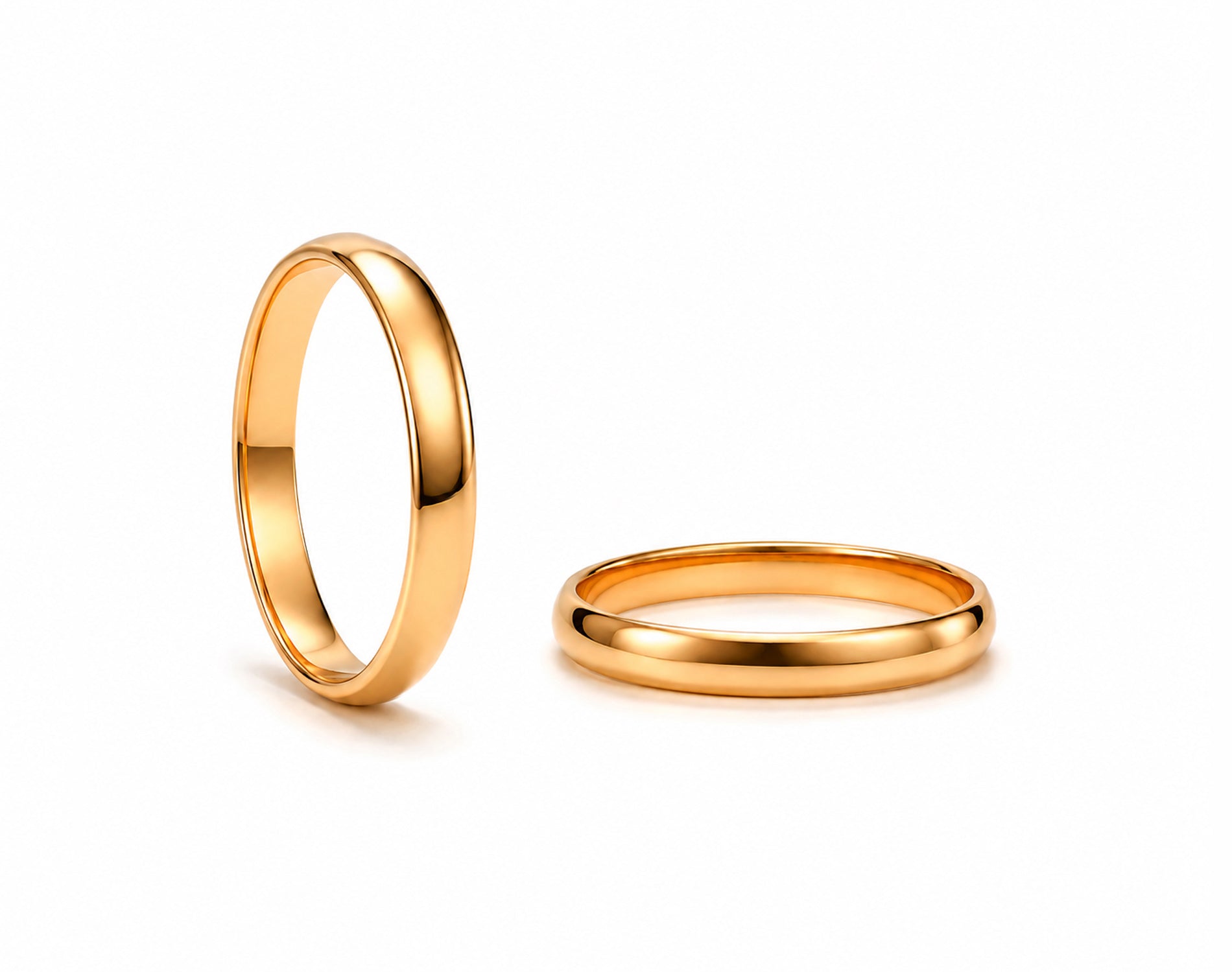 Aliança Abaulada em Ouro 18k 3mm