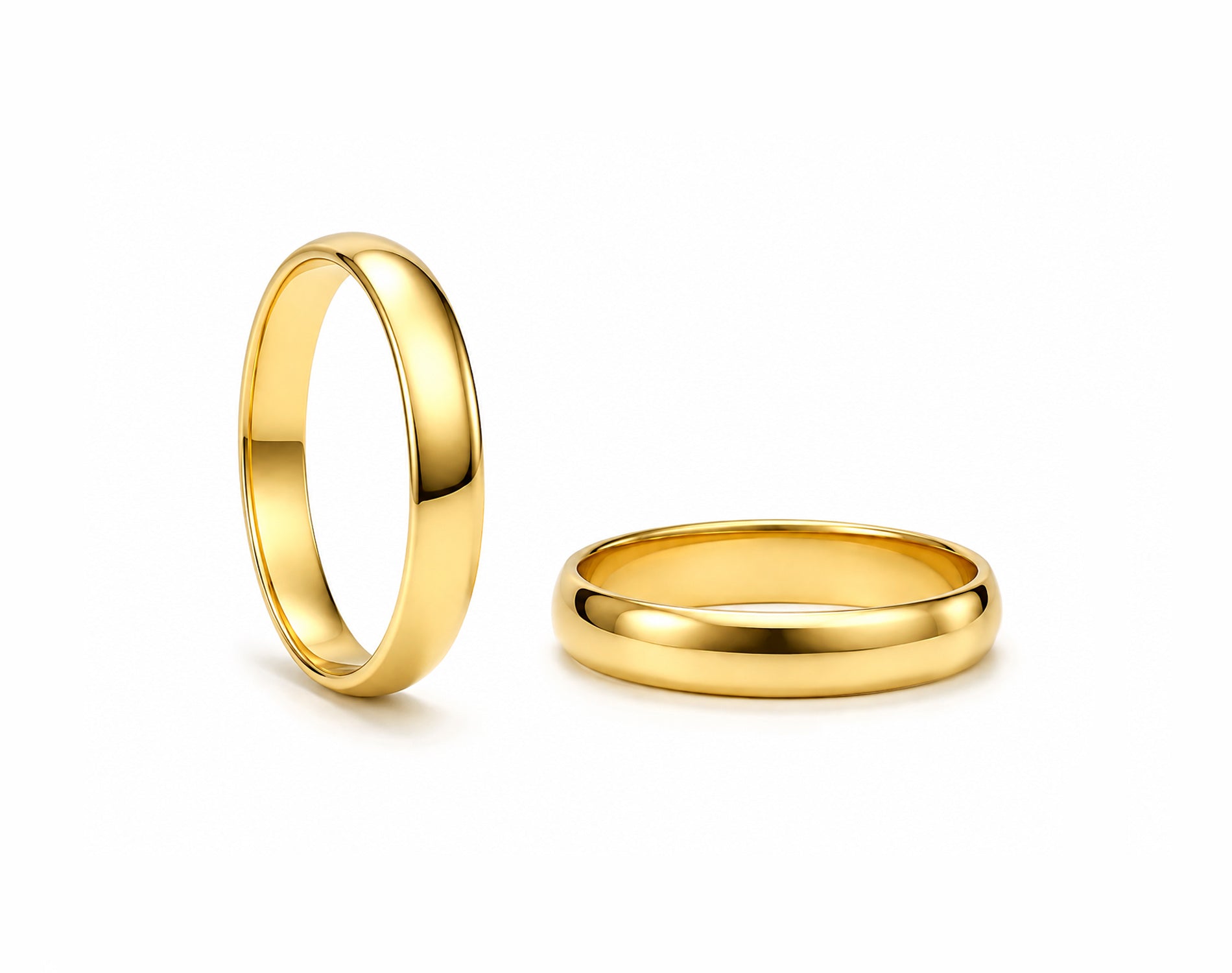 Aliança Abaulada em Ouro 18k 4mm