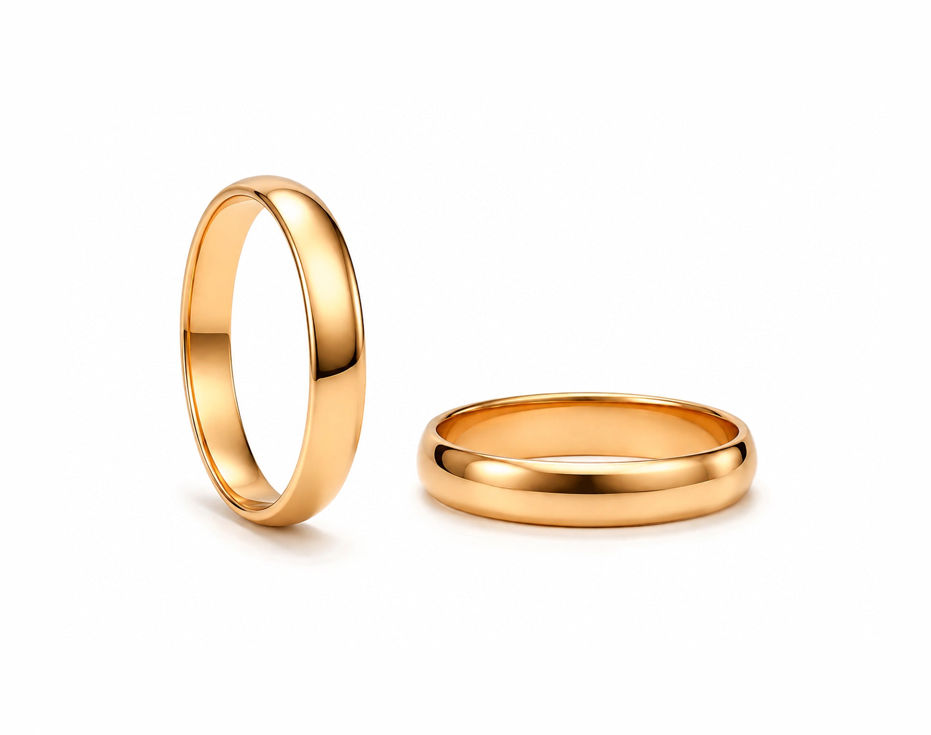 Aliança Abaulada em Ouro 18k 4mm