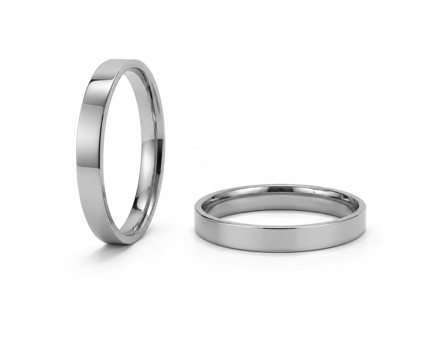Aliança Perfil Reto em Ouro 18k 2mm