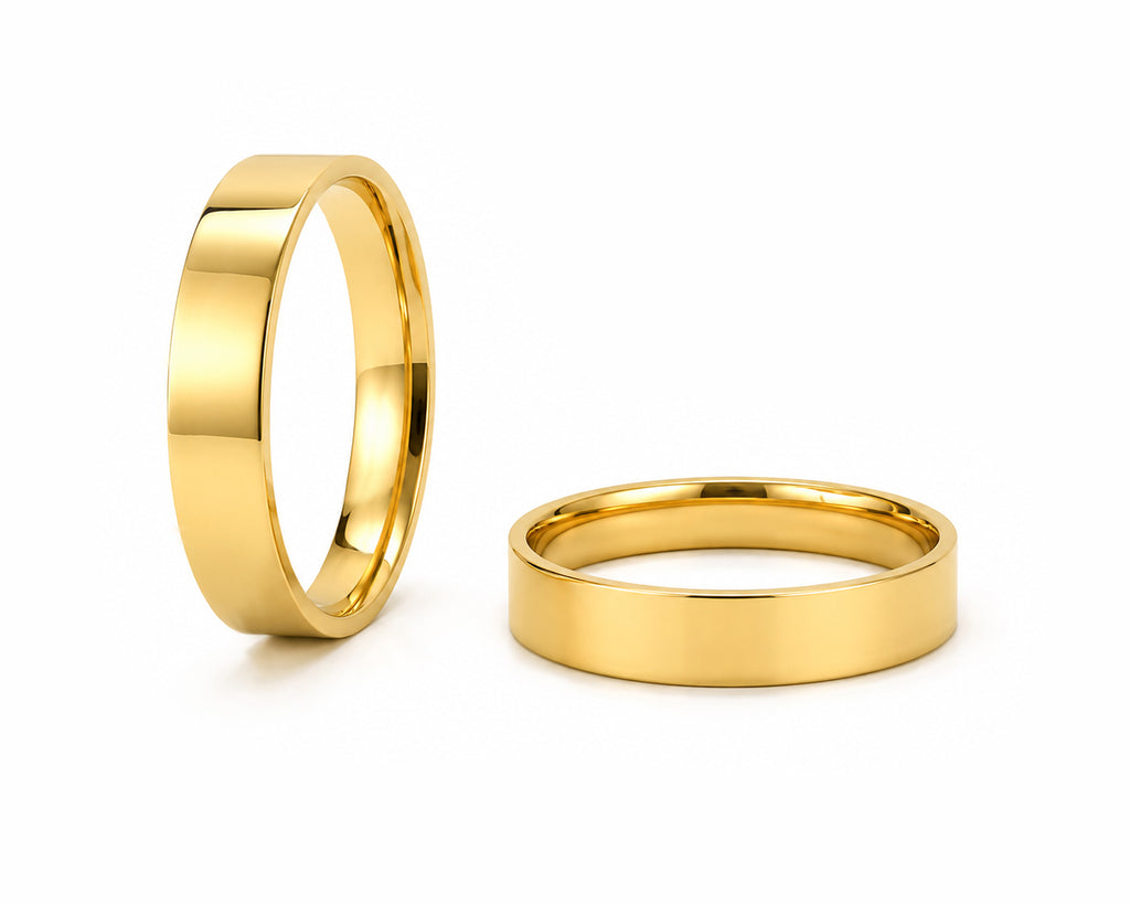 Aliança Perfil Reto em Ouro 18k 6mm