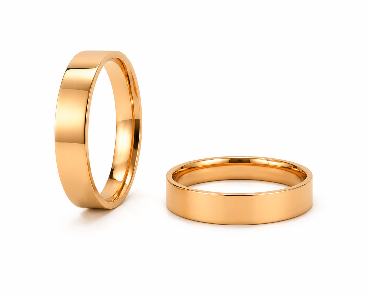 Aliança Perfil Reto em Ouro 18k 6mm