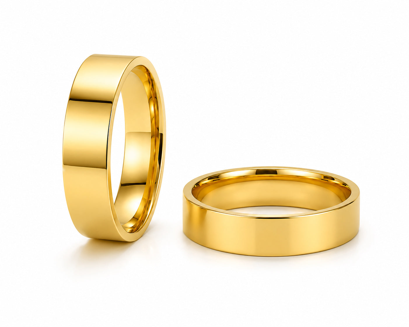 Aliança Perfil Reto em Ouro 18k 8mm