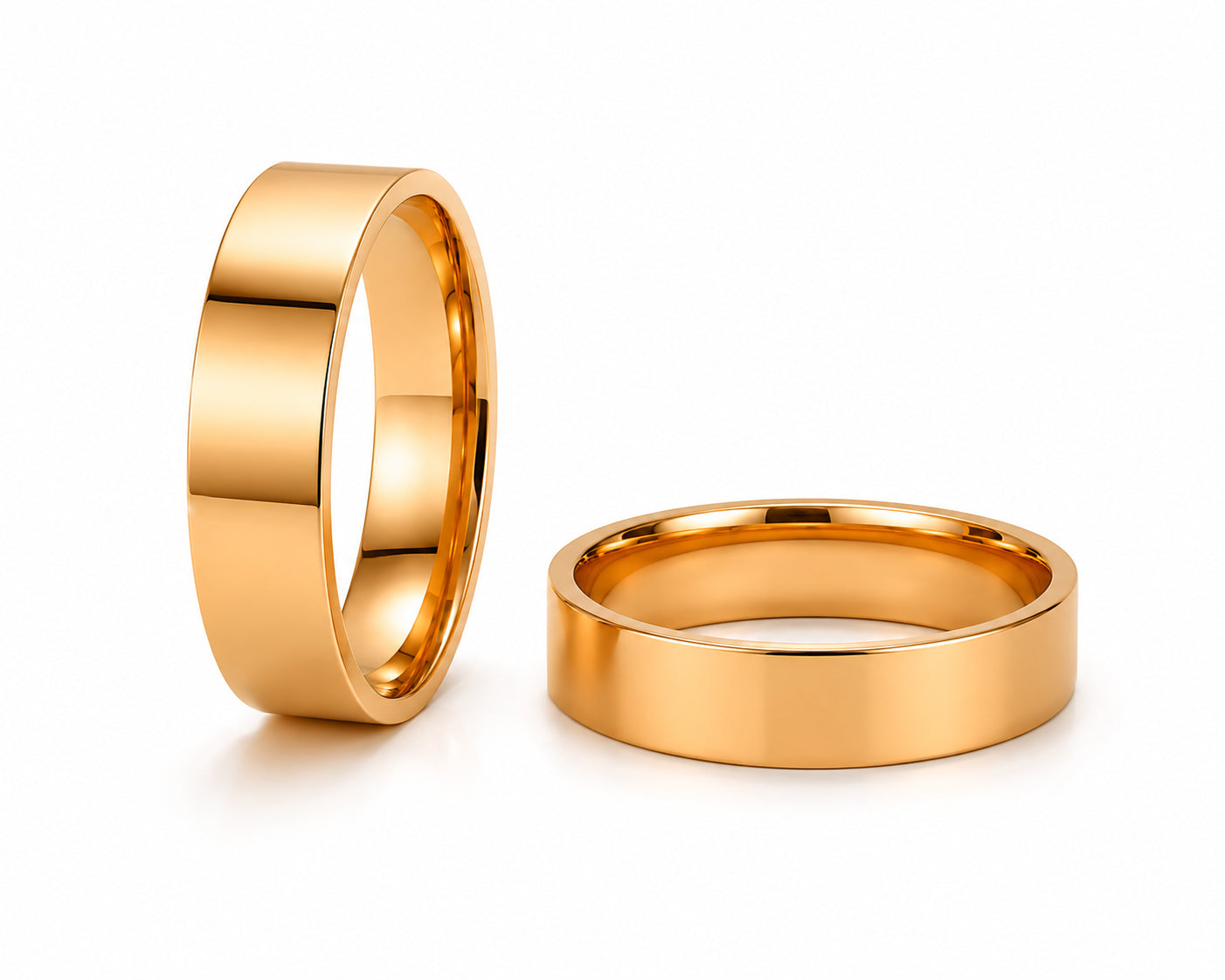 Aliança Perfil Reto em Ouro 18k 8mm