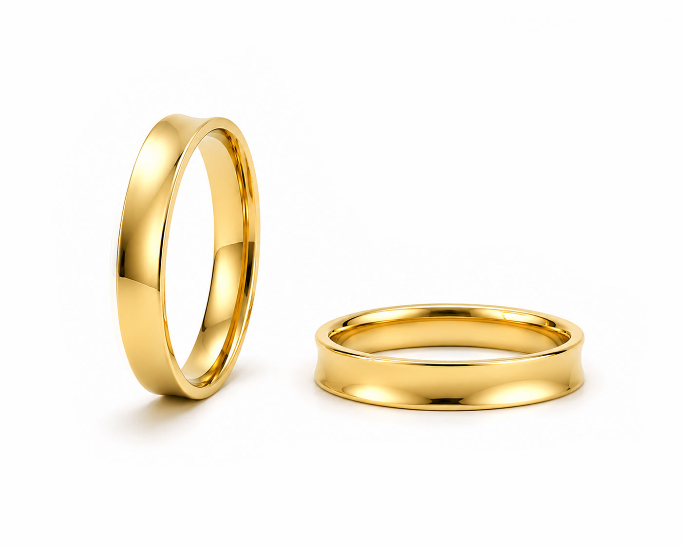 Aliança Côncavo em Ouro 18k 3mm
