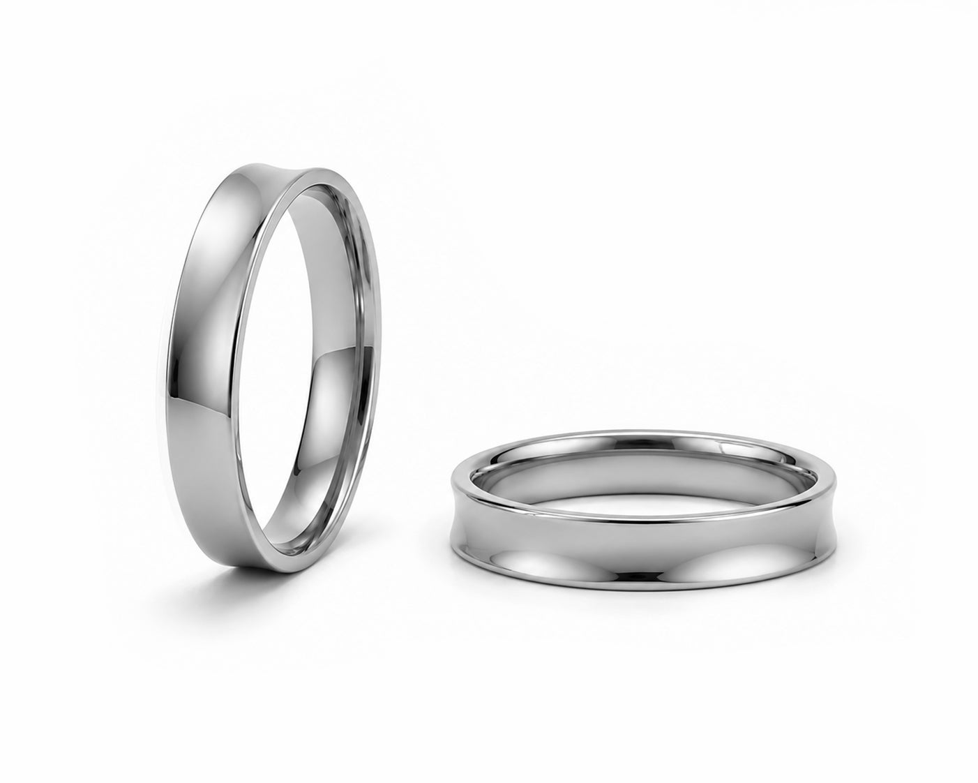 Aliança Côncavo em Ouro 18k 4mm