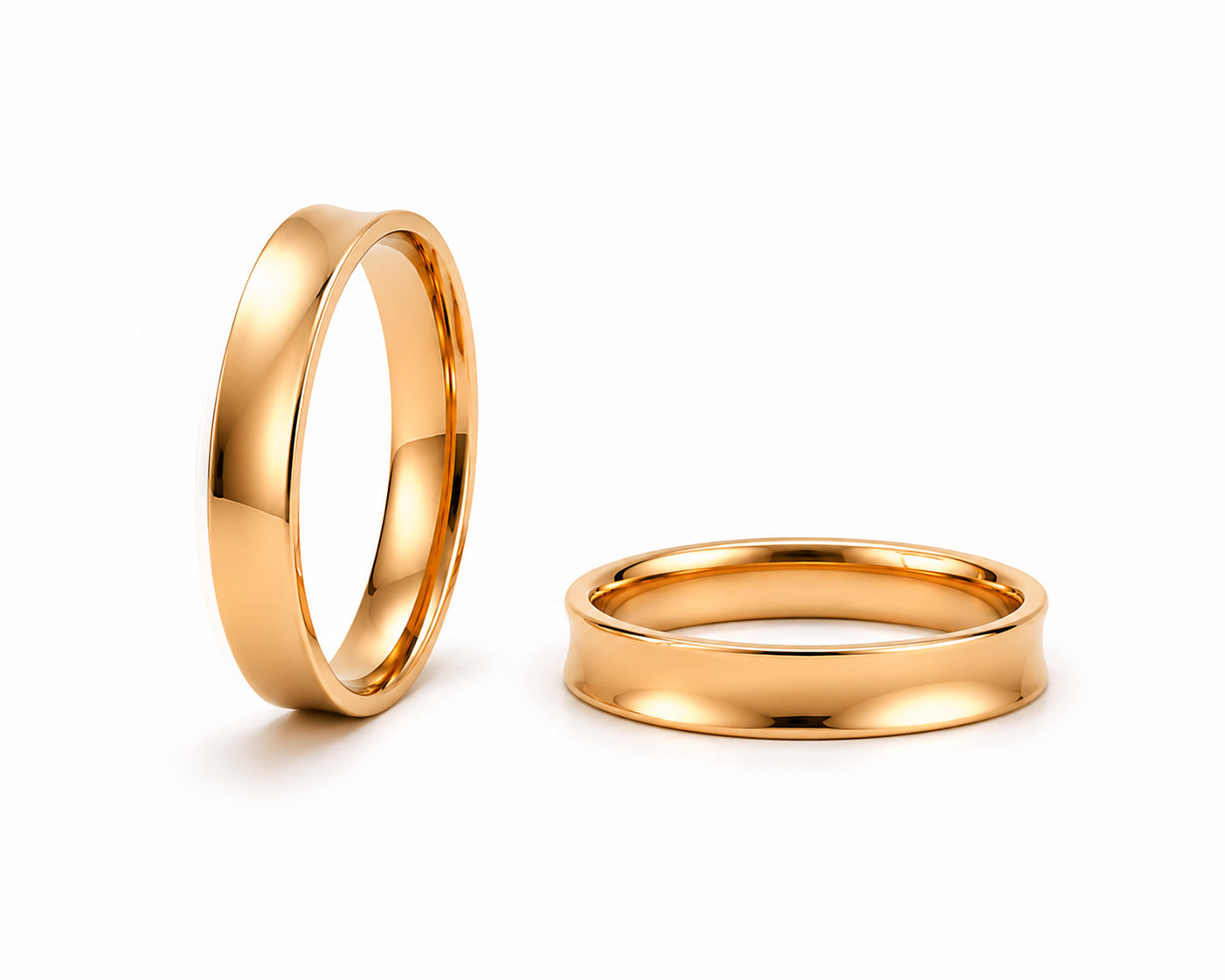 Aliança Côncavo em Ouro 18k 4mm