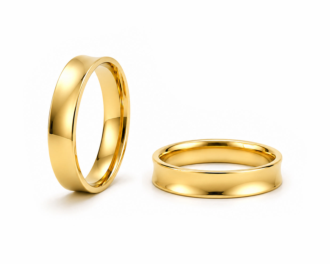 Aliança Côncavo em Ouro 18k 6mm