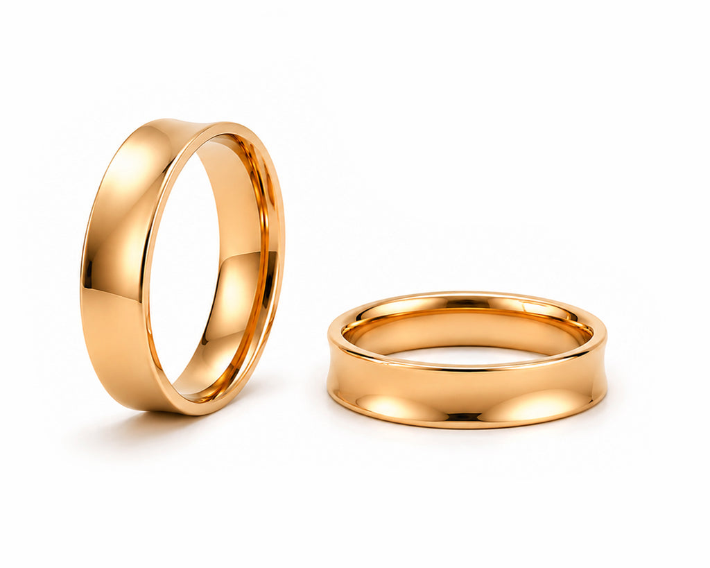 Aliança Côncavo em Ouro 18k 8mm