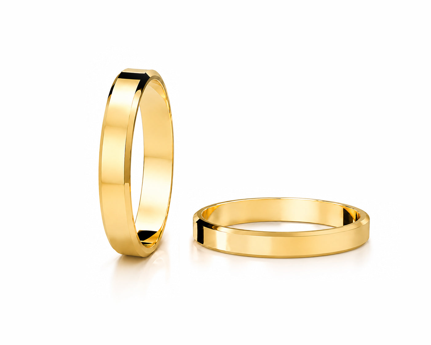 Aliança Chanfrado em Ouro 18k 2mm