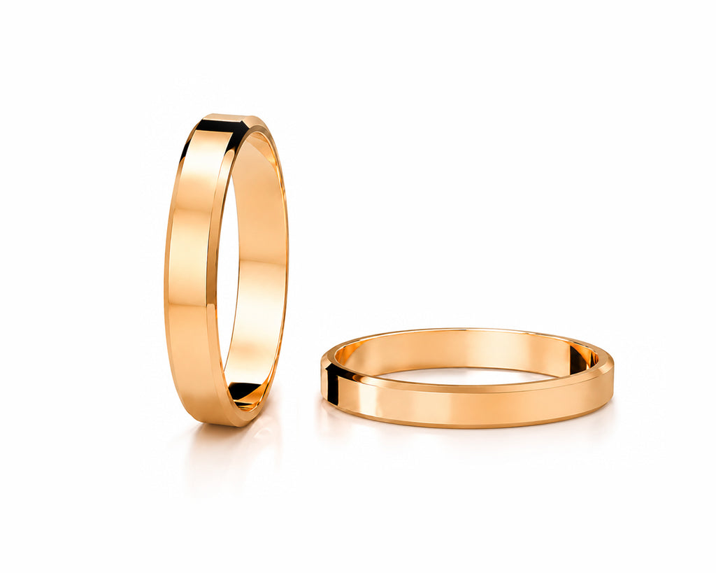 Aliança Chanfrado em Ouro 18k 2mm