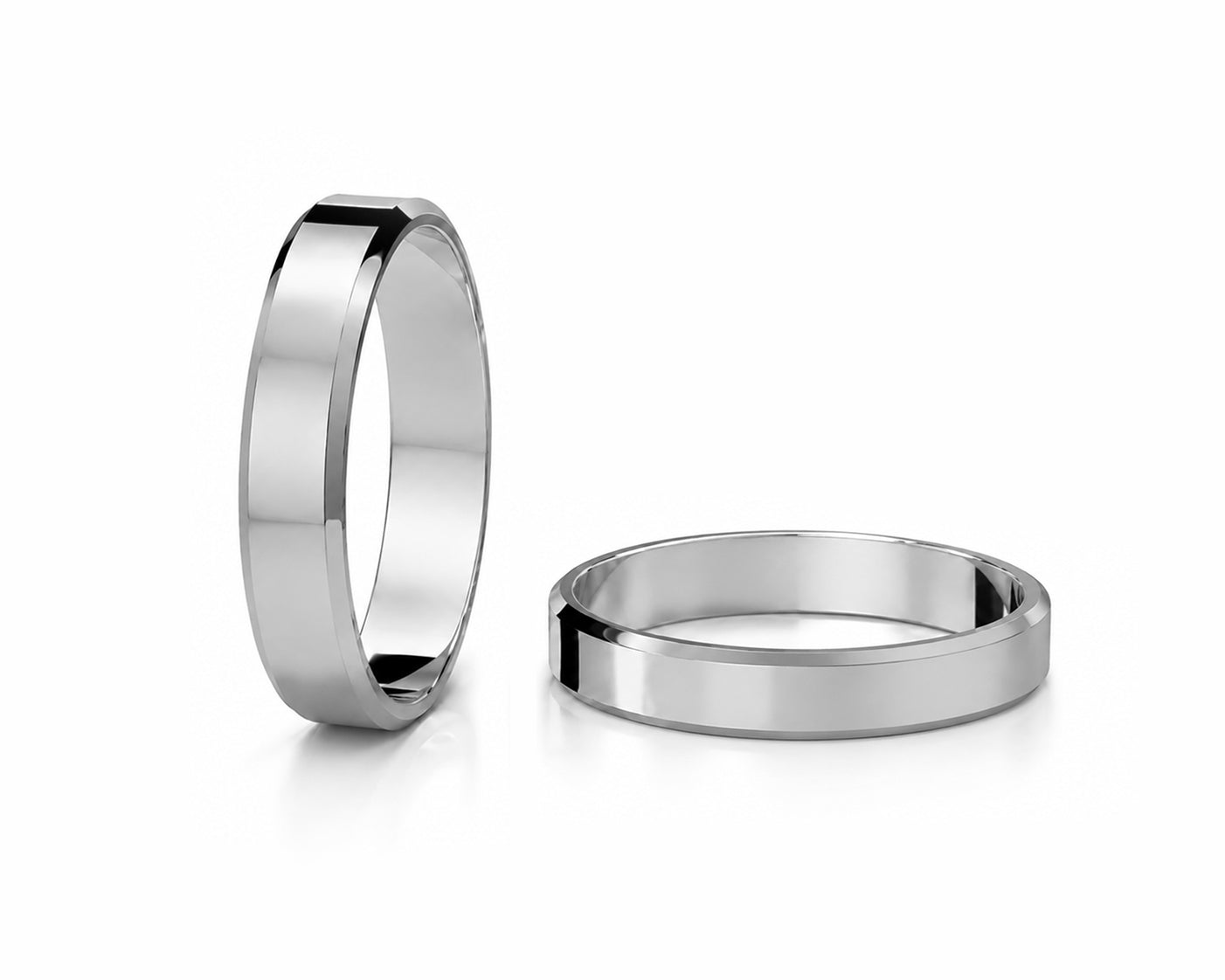 Aliança Chanfrado em Ouro 18k 4mm