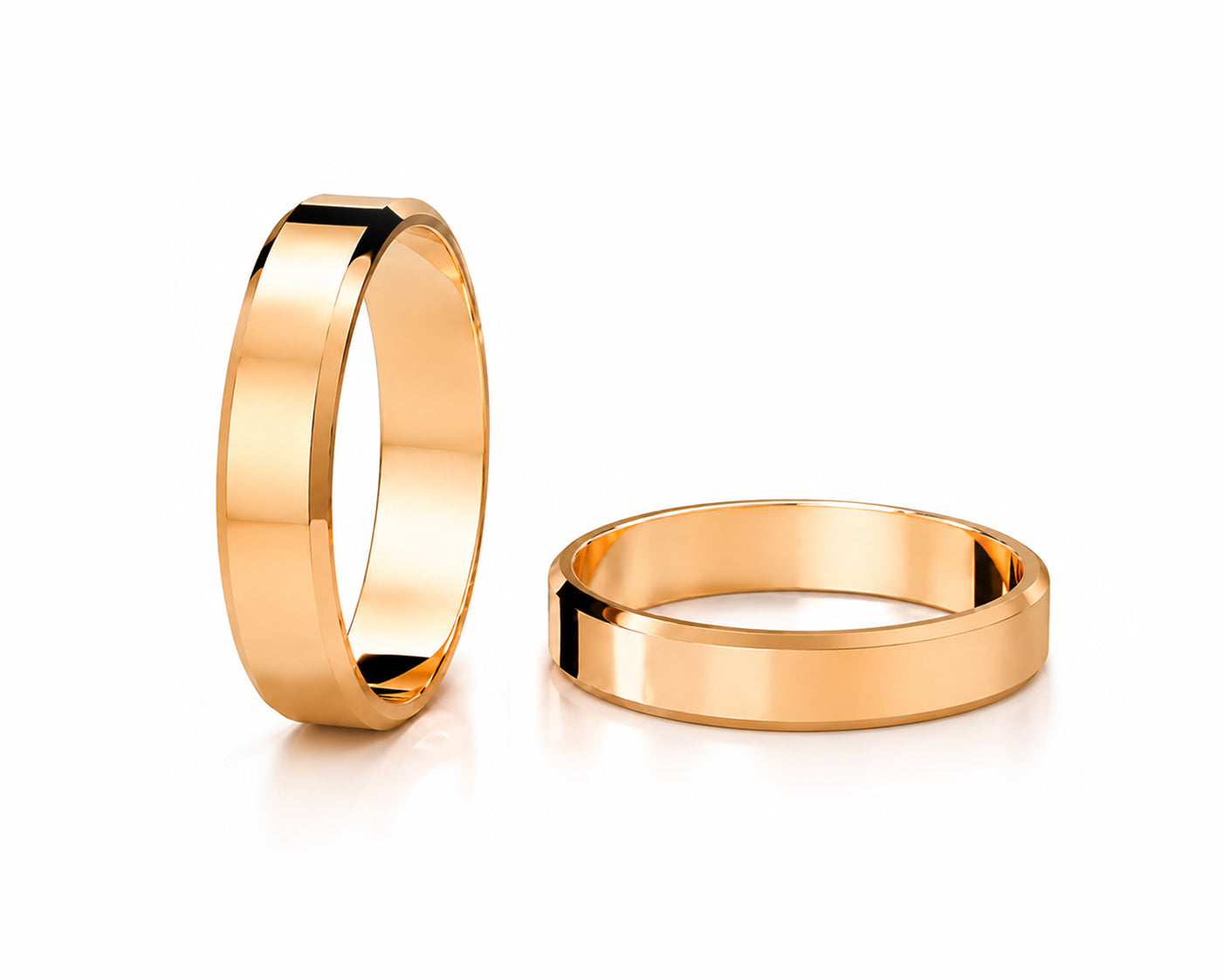 Aliança Chanfrado em Ouro 18k 5mm