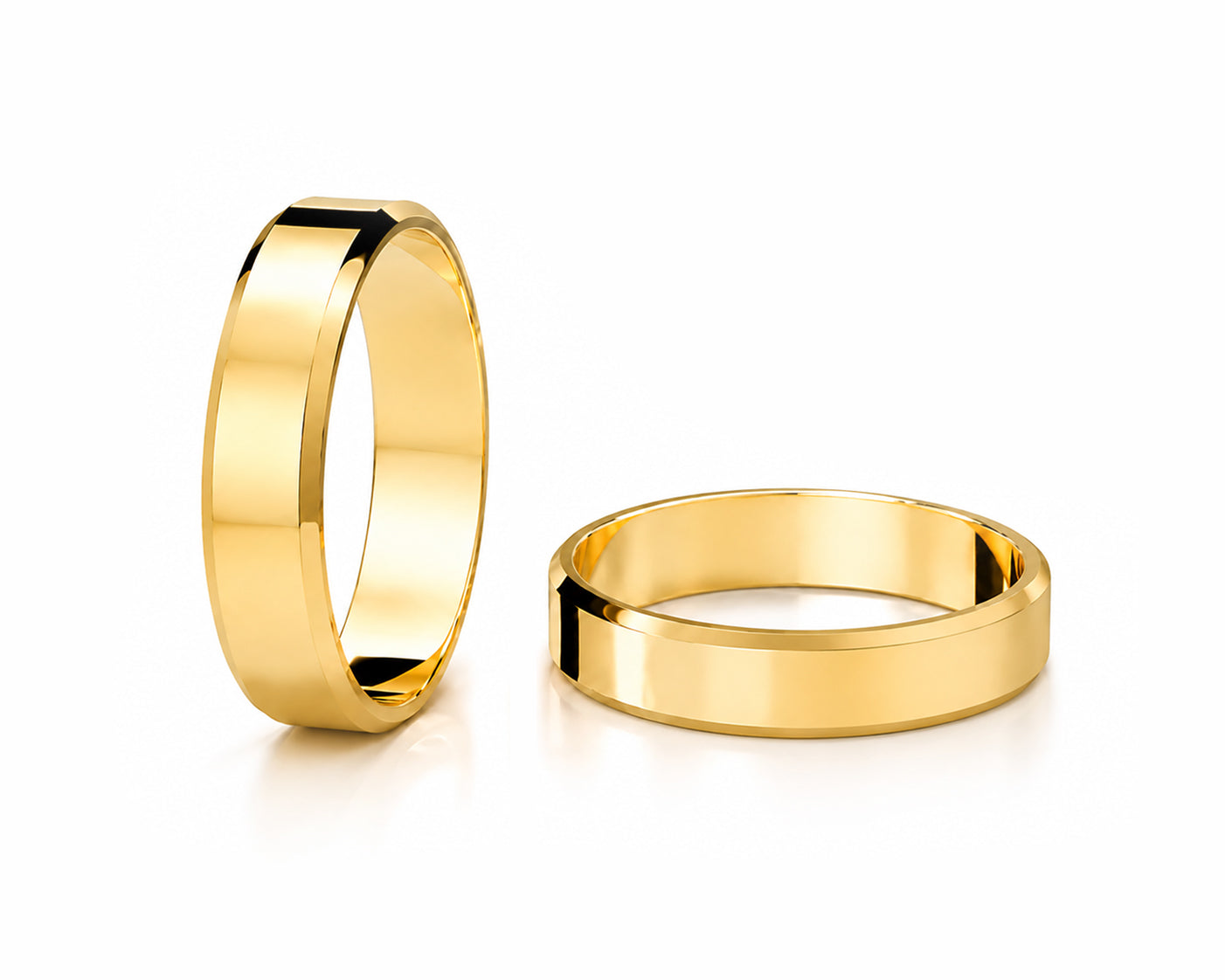Aliança Chanfrado em Ouro 18k 6mm