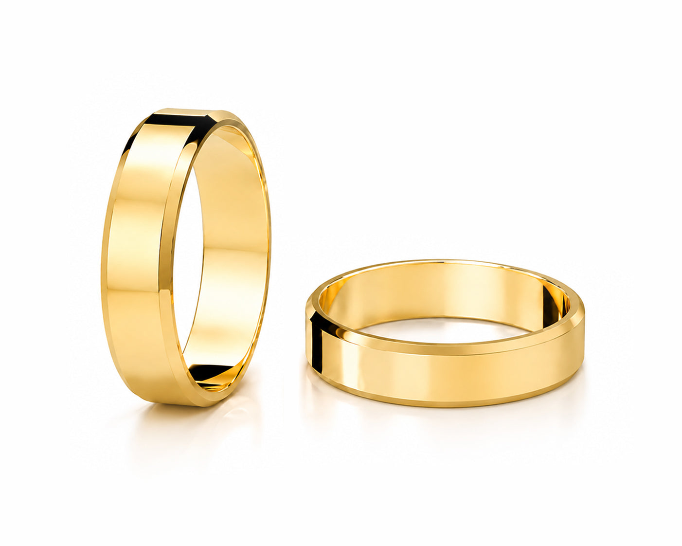 Aliança Chanfrado em Ouro 18k 7mm