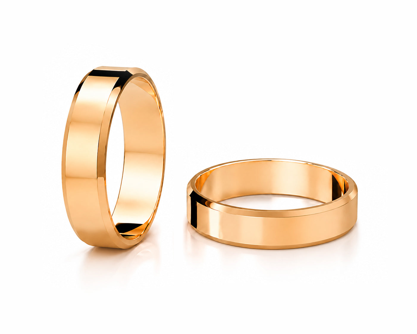 Aliança Chanfrado em Ouro 18k 7mm