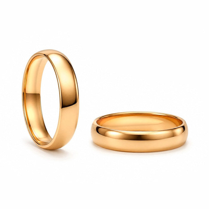 Aliança Abaulada Interior Anatômico em Ouro 18k 5mm