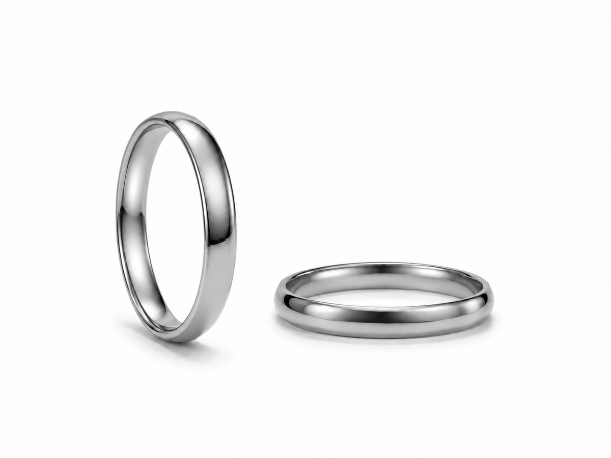 Aliança Abaulada Interior Anatômico em Ouro 18k 3mm